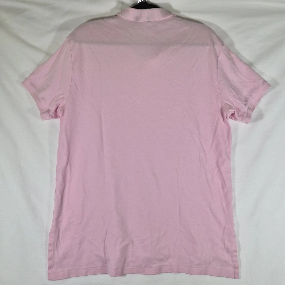 Polo‎ Ralph Lauren Custom Fit Polo Shirt Men L Pink Short Sleeve Cotton Preppy